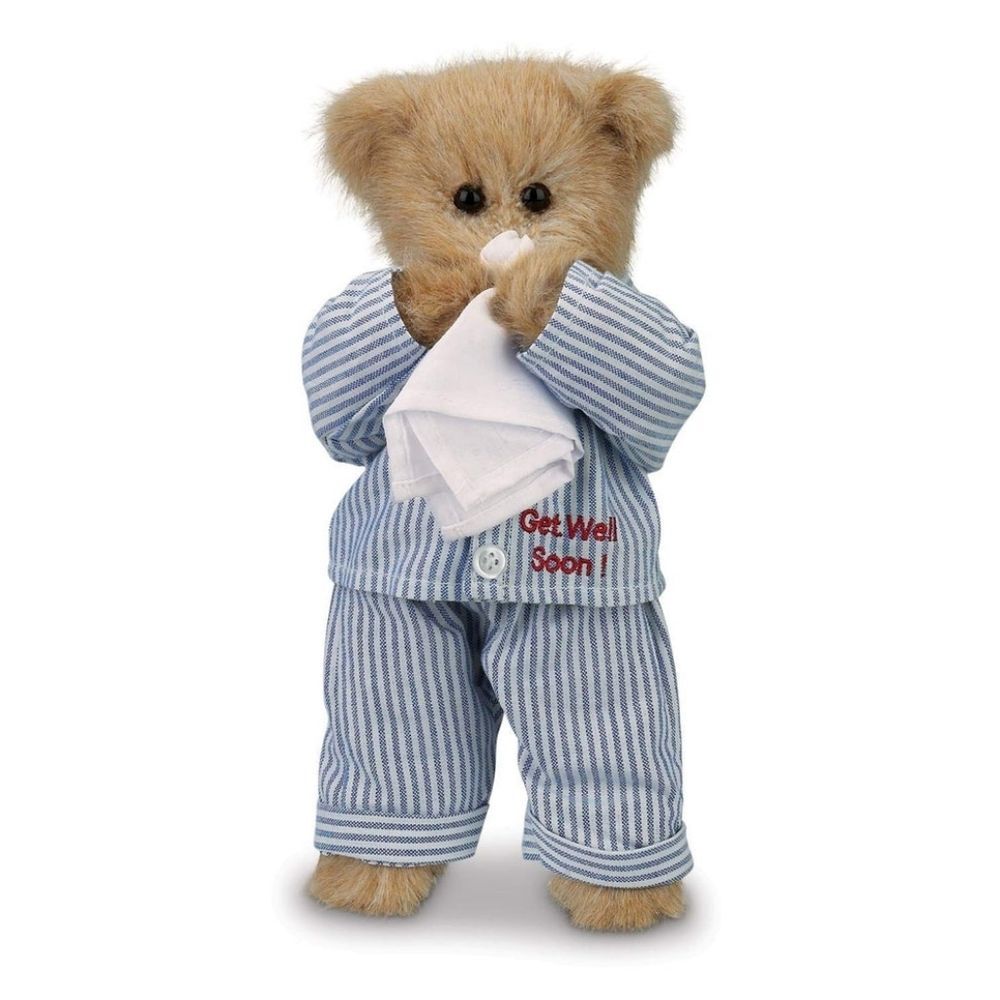Vintage Retired 10 in Bearington Get Well Illie Willie Bear, Party Plush, NWT